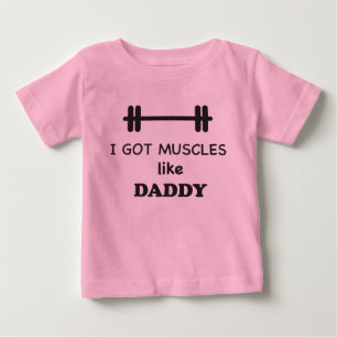 Camiseta Eu obtive os músculos como o pai