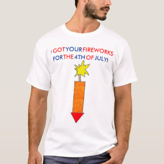 Camiseta Eu obtive seus fogos-de-artifício