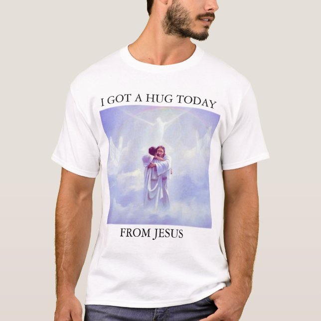 CAMISETA EU OBTIVE UM ABRAÇO HOJE DE JESUS (Frente)