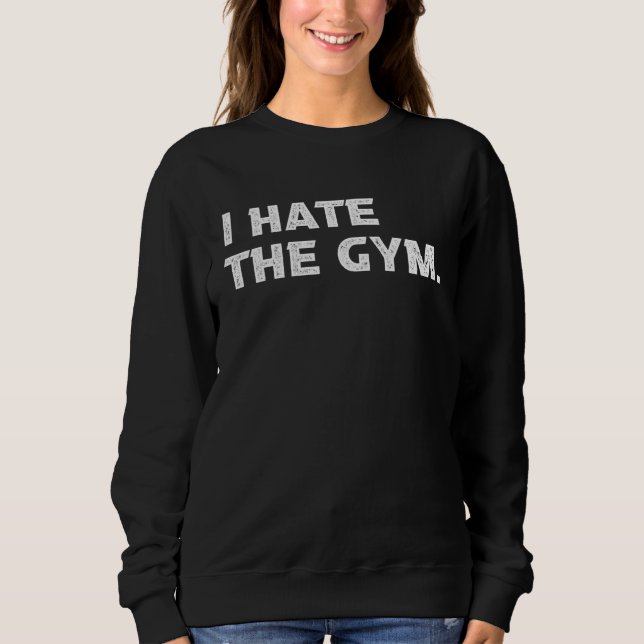 Camiseta Eu Odeio A Academia Engraçado Correndo Treino Leva (Frente)