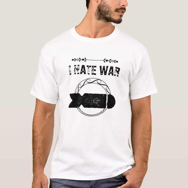 CAMISETA EU ODEIO A GUERRA (Frente)
