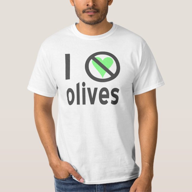 Camiseta Eu Odeio Azeitonas (Preto) (Frente)