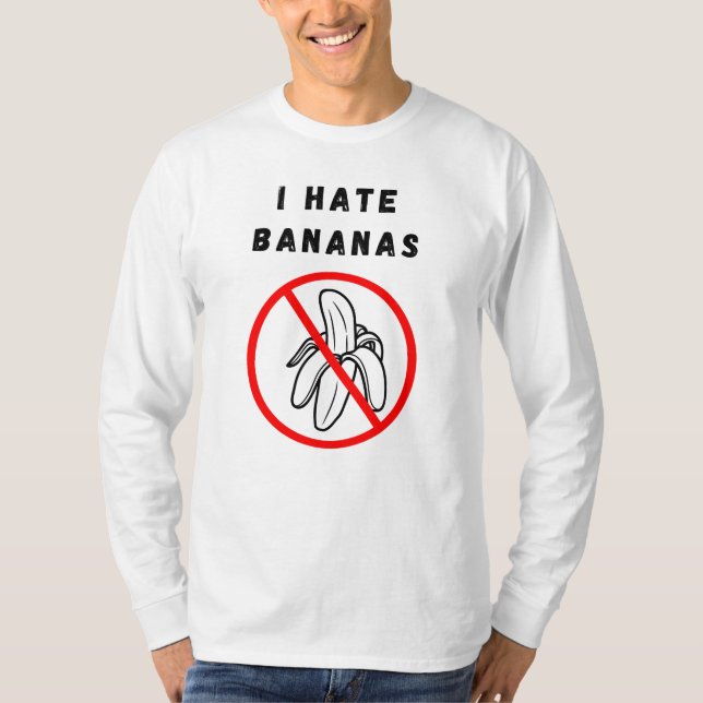 Camiseta Eu odeio bananas (Frente)