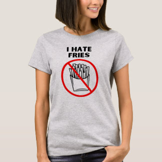 Camiseta Eu odeio batatas fritas
