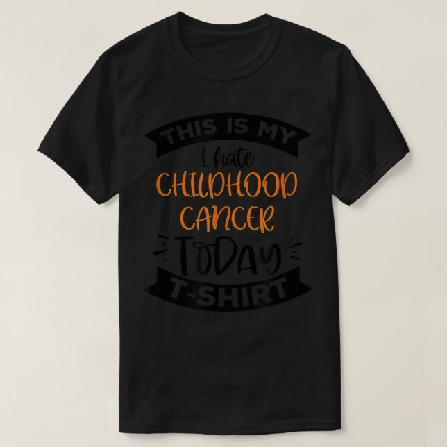 Camiseta Eu Odeio Cancer Infantil Hoje (Frente do Design)