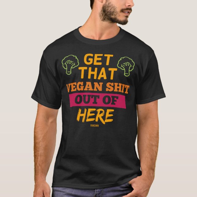 Camiseta Eu odeio comida vegetariana (Frente)