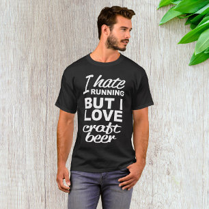 Camiseta Eu Odeio Correr Mas Eu Adoro Artesanato Cerveja Me