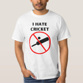 Camiseta Eu odeio críquete