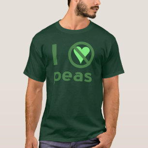 Camiseta Eu Odeio Ervilhas Texto Verde