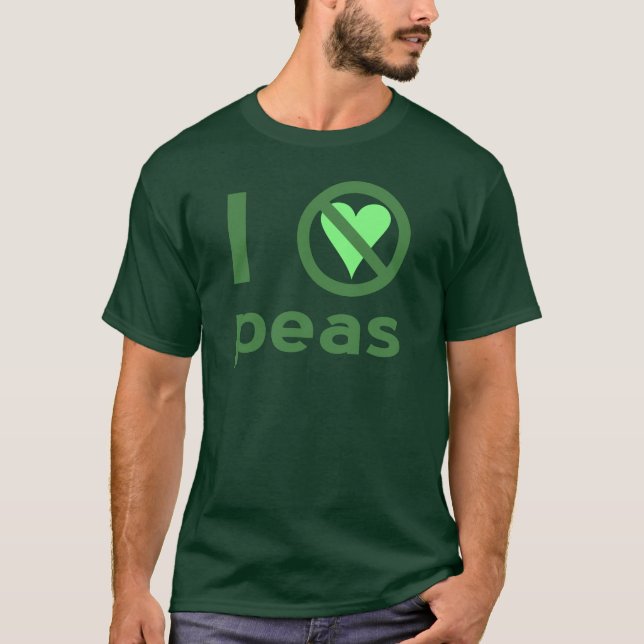 Camiseta Eu Odeio Ervilhas Texto Verde (Frente)