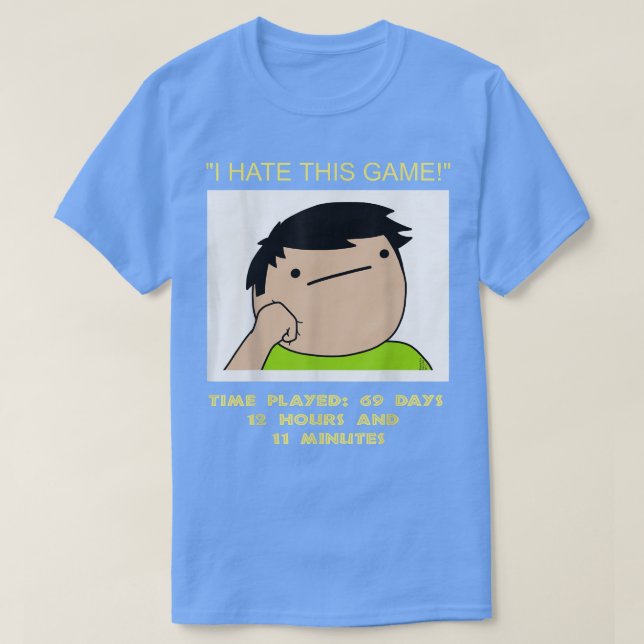 Camiseta Eu Odeio Este Jogo  (Frente do Design)