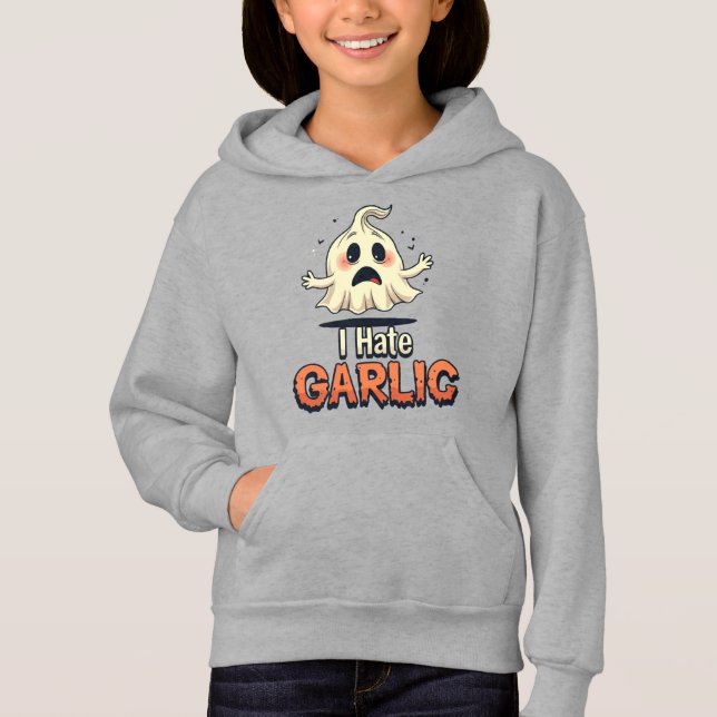 Camiseta Eu Odeio Fantasma De Alho Dia de as Bruxas engraça (Frente)