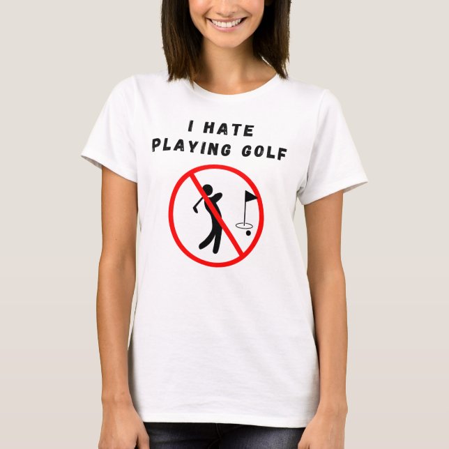 Camiseta Eu odeio golfe (Frente)