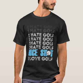 Camiseta Eu Odeio Golfe Engraçado Golfe Piadas Sarcásticas 