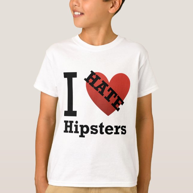 Camiseta Eu odeio Hipsteres (Frente)