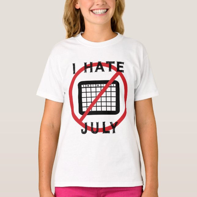 Camiseta Eu Odeio Julho (Frente)
