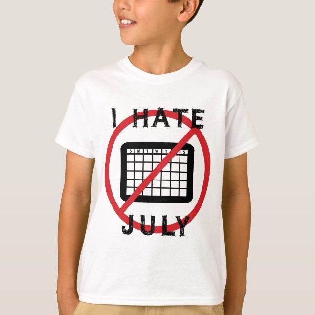Camiseta Eu Odeio Julho (Frente)
