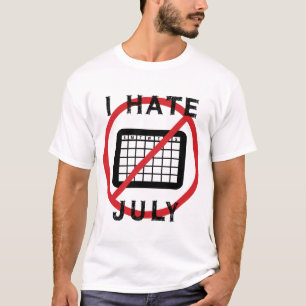 Camiseta Eu Odeio Julho