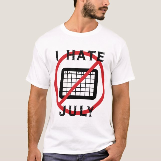 Camiseta Eu Odeio Julho (Frente)
