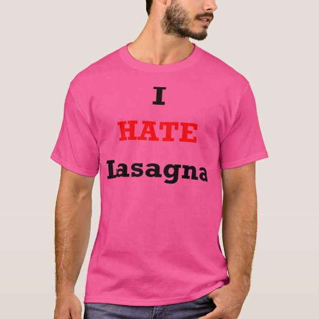 Camiseta Eu Odeio Lasagna (Frente)