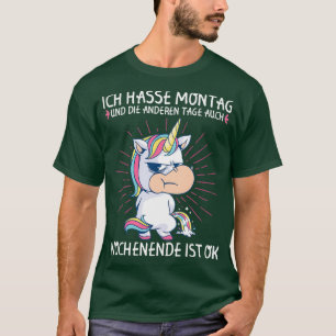 Camiseta Eu Odeio Meses Unicórnio Funny