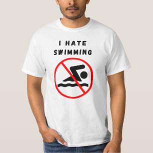 Camiseta Eu odeio nadar