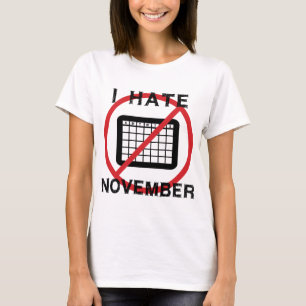 Camiseta Eu Odeio Novembro