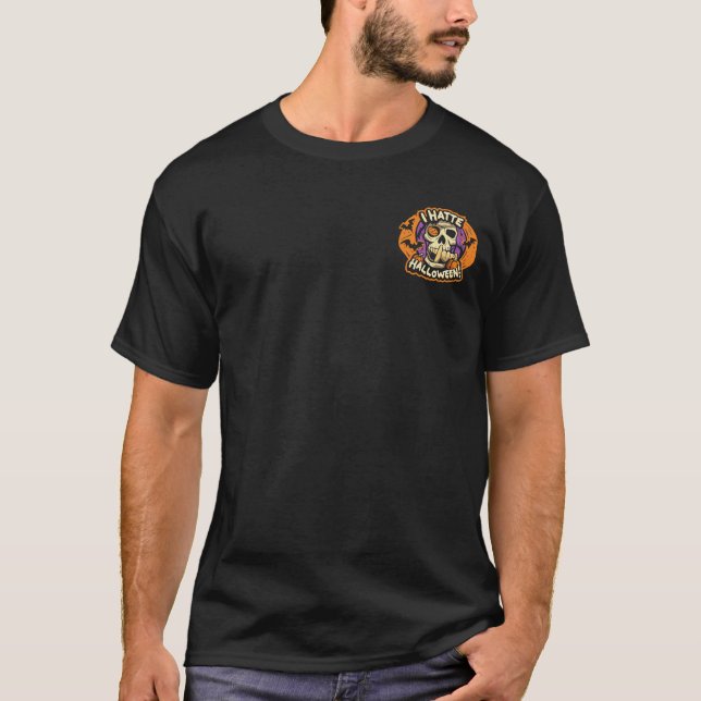 Camiseta eu odeio o halloween (Frente)