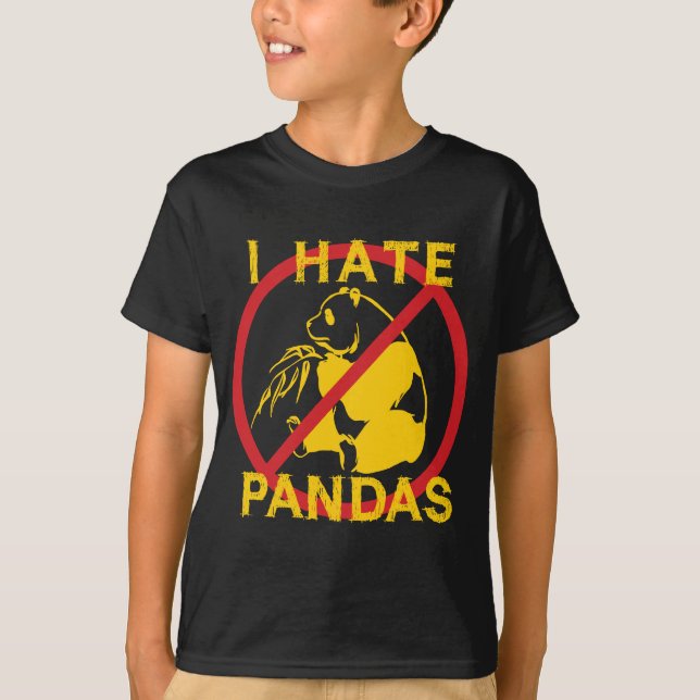 Camiseta Eu Odeio Pandas (Frente)