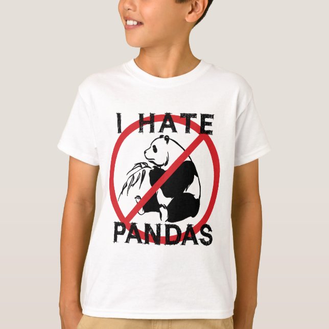 Camiseta Eu Odeio Pandas (Frente)