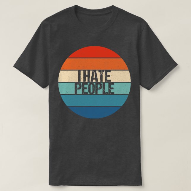 Camiseta eu odeio pessoas (Frente do Design)