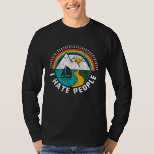 Camiseta Eu Odeio Pessoas Ao Ar Livre Acampando O Caminho E
