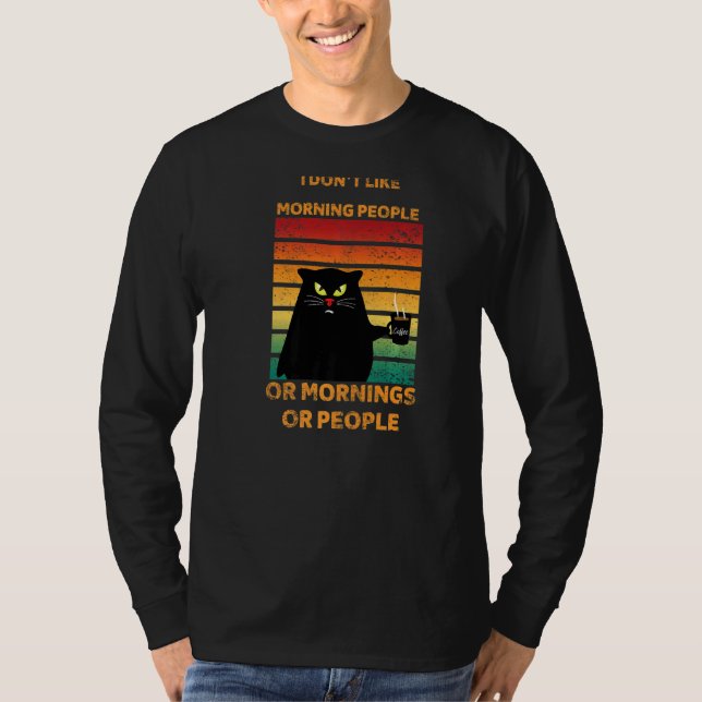 Camiseta Eu Odeio Pessoas da Manhã Não Gosto de Manhãs Café (Frente)
