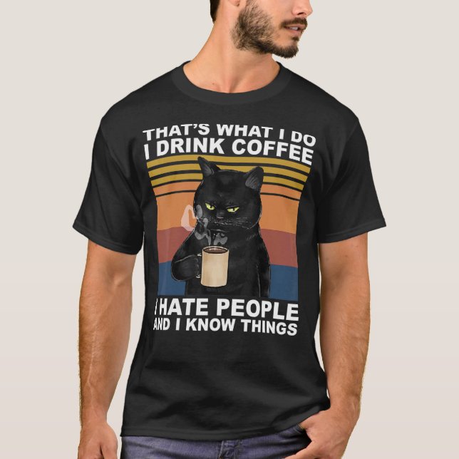 Camiseta Eu Odeio Pessoas De Manhã Ou Manhãs Ou Café Pessoa (Frente)
