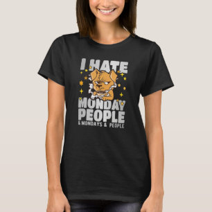 Camiseta Eu odeio pessoas e segundas-feiras e pessoas