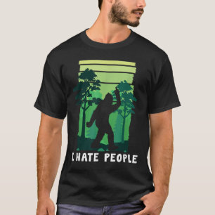 Camiseta Eu Odeio Pessoas - Engraçado Dedo Médio Sasqua