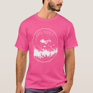 Camiseta Eu Odeio Pessoas Eu Adoro Mergulhar Pessoas De Ódi