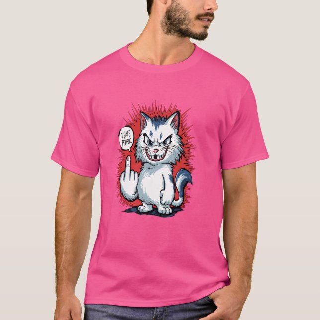 Camiseta Eu Odeio Pessoas Misanthrope Grumpy Anti-Social (Frente)