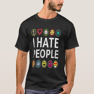 Camiseta Eu Odeio Pessoas Misantropo Grumpy Anti-Ódio