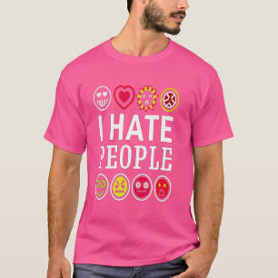 Camiseta Eu Odeio Pessoas Misantropo Grumpy Anti-Ódio