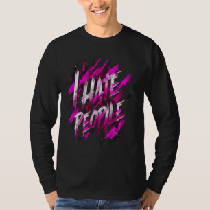 Camiseta Eu Odeio Pessoas Misantropo Grumpy Anti-Ódio