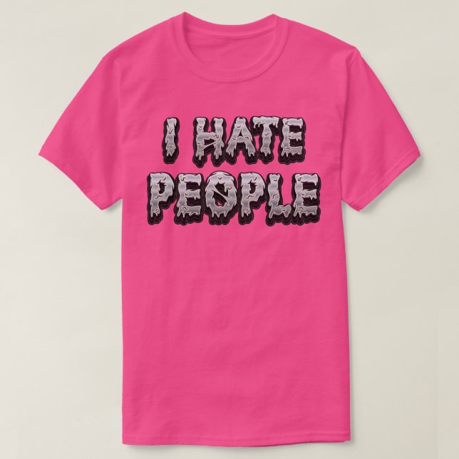 Camiseta Eu Odeio Pessoas Sarcasmo (Frente do Design)
