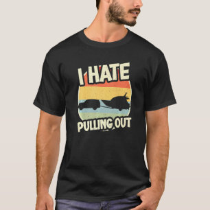 Camiseta Eu Odeio Puxar Dizer Sarcástico Barco Pesca Água