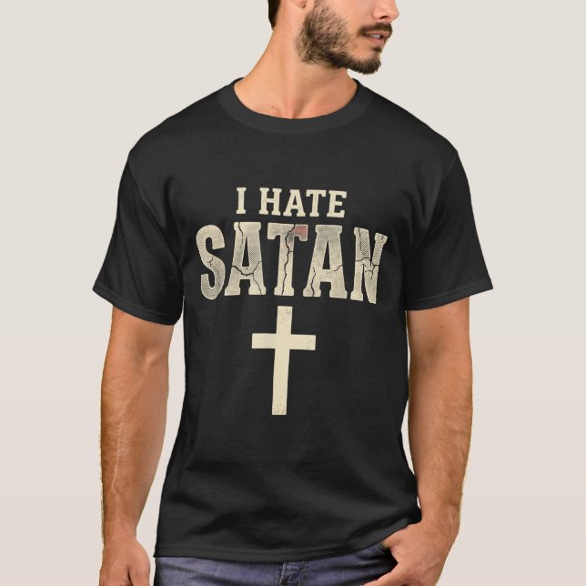 Camiseta Eu Odeio Satanás (Frente)