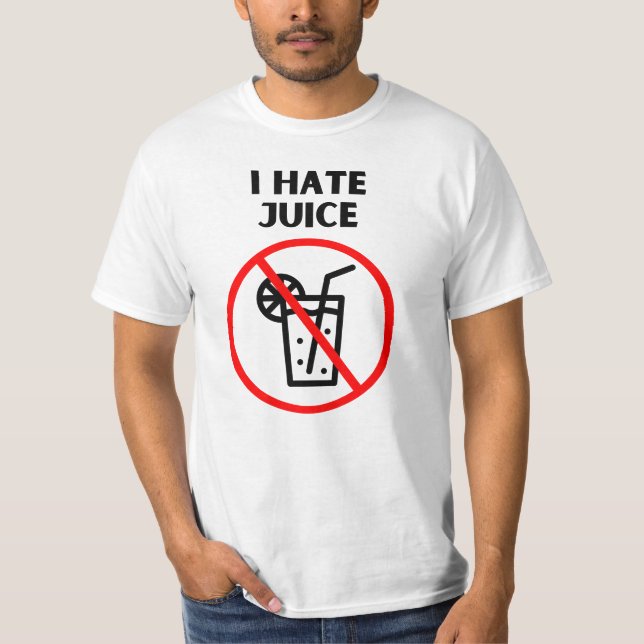 Camiseta Eu odeio suco (Frente)