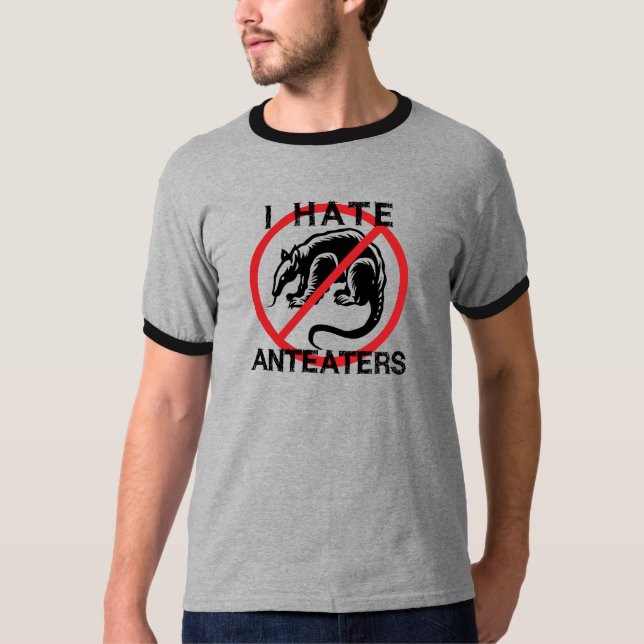 Camiseta Eu Odeio Tamanduás (Frente)
