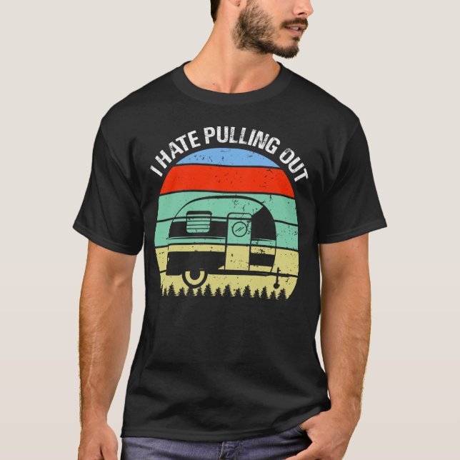 Camiseta Eu Odeio Tirar o Reboque de Viagem Retro (Frente)
