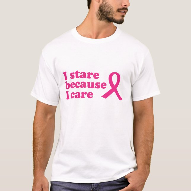 Camiseta Eu olho fixamente porque eu me importo (Frente)