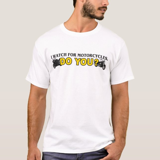 Camiseta Eu olho para motocicletas (Frente)