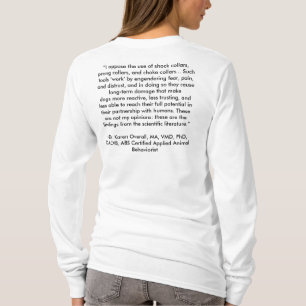 Camiseta "Eu opor o uso dos colares de choque, colla do